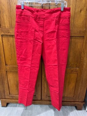 Renuar Bright Red Straight Leg Pants